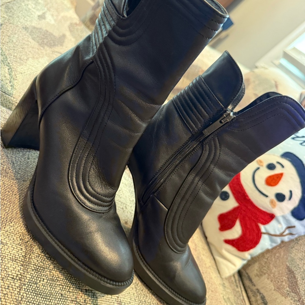 Aquatalia Black Heeled Boots